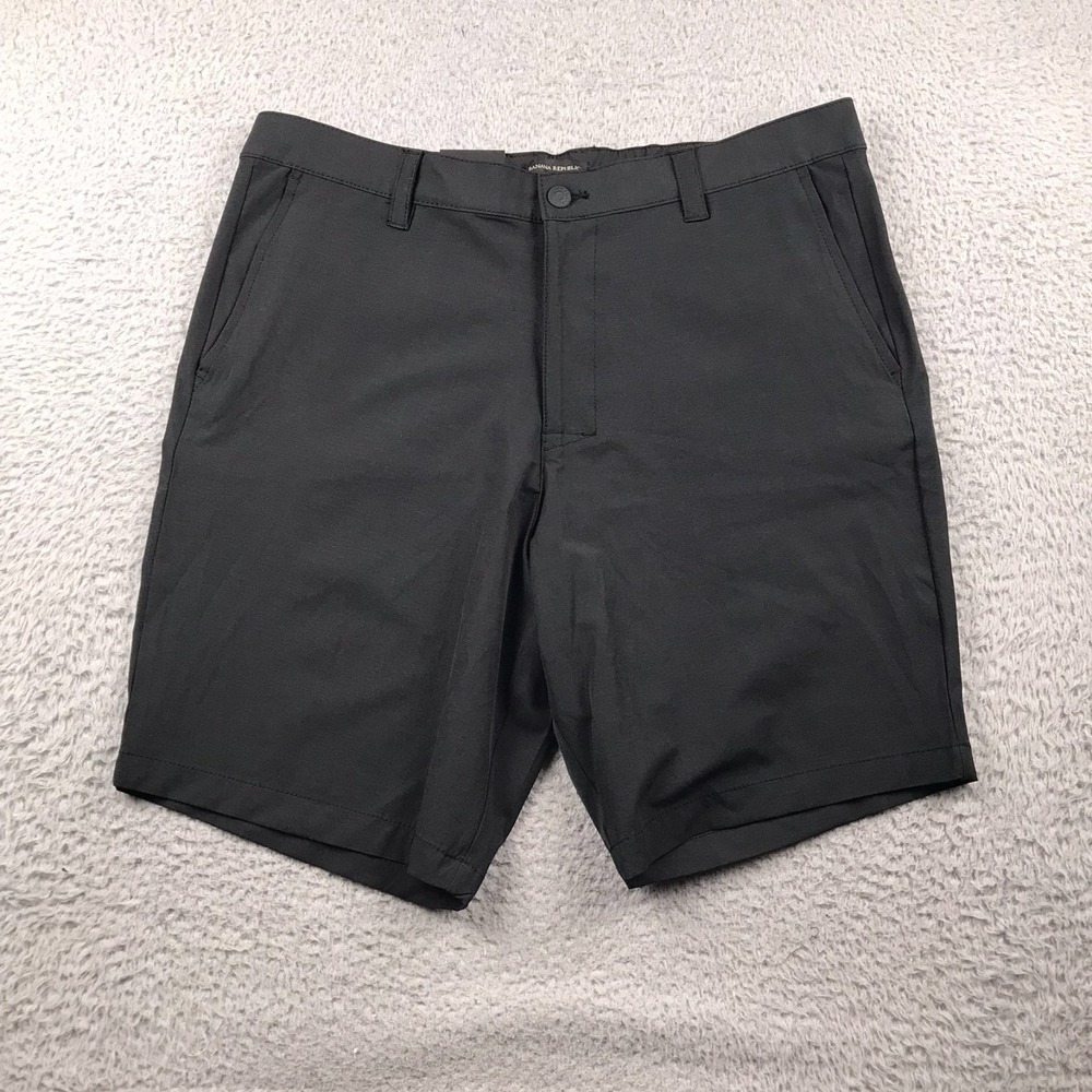 Banana Republic Comfort Flat Front Shorts Mens 38 Black 9" Stretch NEW NWT